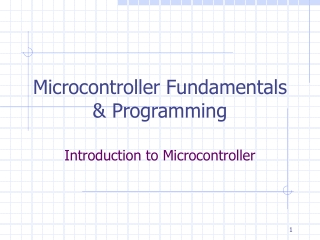 Introduction to Microcontroller