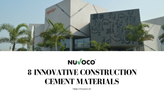 8 Innovative construction cement materials