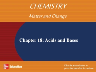 Chapter 18: Acids and Bases
