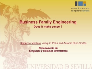 Business Family Engineering Does it make sense ?