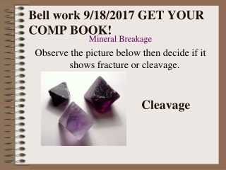 Bell work 9/18/2017 GET YOUR COMP BOOK!