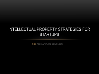 Intellectual Property Strategies for Startups