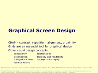 Graphical Screen Design