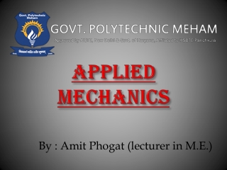 APPLIED MECHANICS