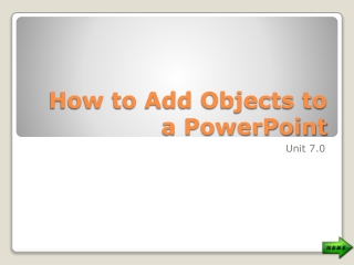 How to Add Objects to a PowerPoint