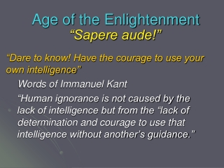 Age of the Enlightenment