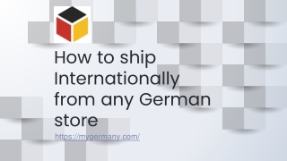 How to ship Internationally from any German store