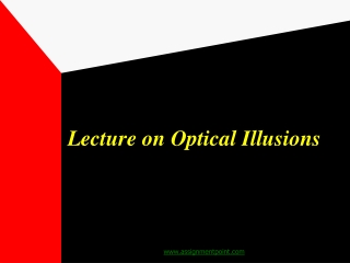 Lecture on Optical Illusions