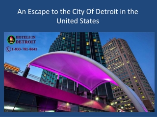 An Escape to the City Of Detroit in the United States