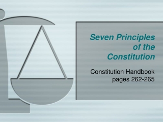 Seven Principles of the Constitution