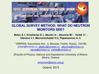 GLOBAL SURVEY METHOD: WHAT DO NEUTRON MONITORS SEE?