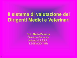 Il sistema di valutazione dei Dirigenti Medici e Veterinari