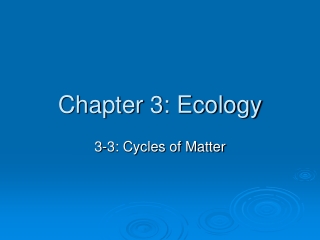 Chapter 3: Ecology