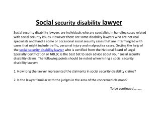 Social security disability lawyer