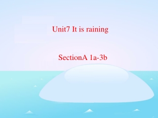 Unit7 It is raining