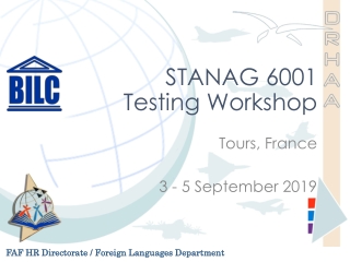 STANAG 6001 Testing Workshop