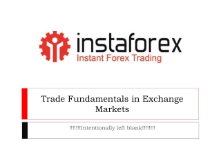 Trade Fundamentals in Exchange Markets