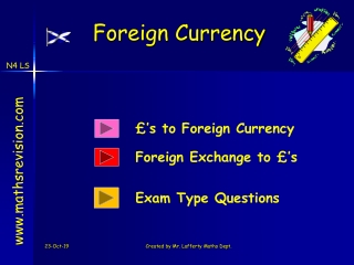 £’s to Foreign Currency