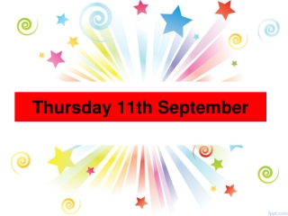Thursday 11th September