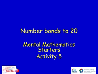 Number bonds to 20