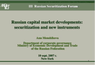 III Russian Securitization Forum