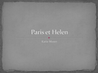 Paris et Helen