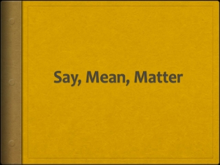 Matter meaning