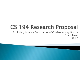 CS 194 Research Proposal