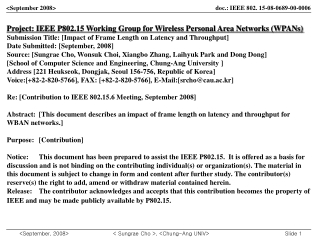 Project: IEEE P802.15 Working Group for Wireless Personal Area Networks (WPANs)