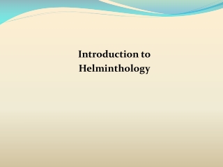 Introduction to Helminthology