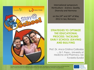 STRATEGIES TO OPTIMIZE THE EDUCATIONAL PROCESS: TACKLING EARLY SCHOOL LEAVING AND BULLYING