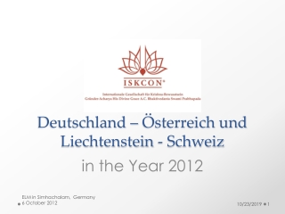 Deutschland – Österreich und Liechtenstein - Schweiz