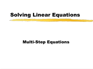 Solving Linear Equations