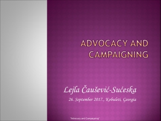 Advocacy and CampaiGning