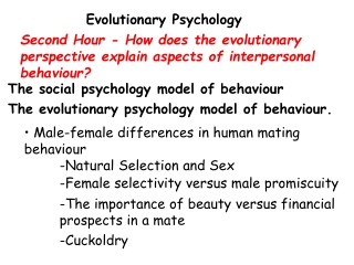 Evolutionary Psychology