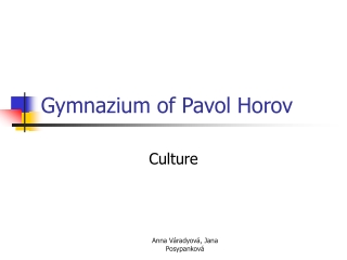 Gymnazium of Pavol Horov