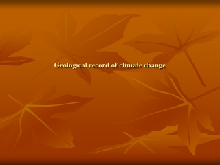 Geological record of climate change