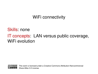 WiFi connectivity