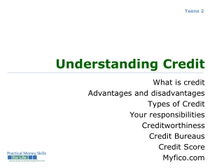 Understanding Credit