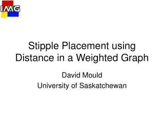 Stipple Placement using Distance in a Weighted Graph