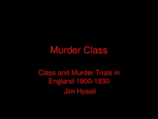 Murder Class