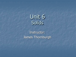 Instructor: James Thornburgh