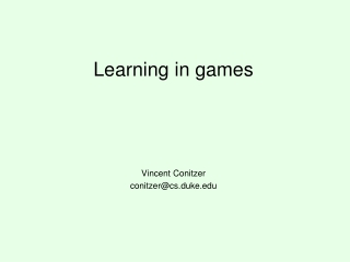 Learning in games