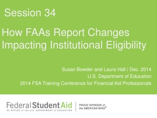 How FAAs Report Changes Impacting Institutional Eligibility