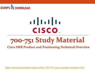 Latest Cisco 700-751 Dumps PDF - Cisco 700-751 Exam Questions