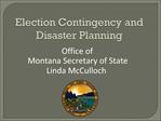 Office of Montana Secretary of State Linda McCulloch
