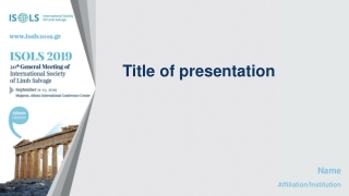 Title of presentation