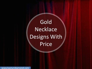 Gold Necklace Designs With Price