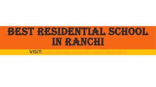 Best residential school in Ranchi