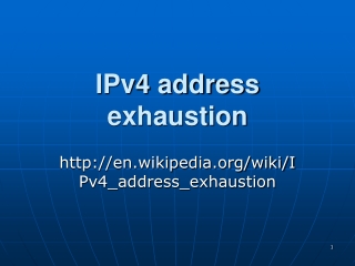 IPv4 address exhaustion